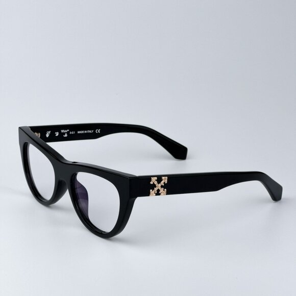 Off-White STYLE 4 AF 11000 BRAND NEW Eyeglasses Black Blue Block Unisex Cat Eye - Picture 1 of 10